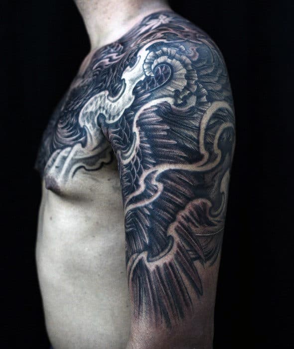 amazing-mens-dragon-half-sleeve-shoulder-tattoos