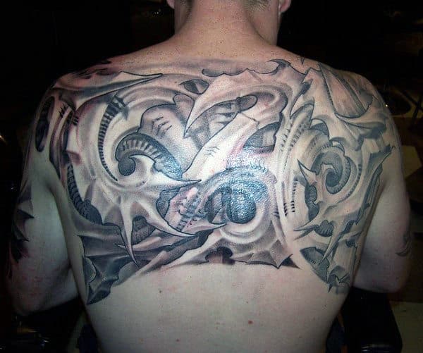 creative-male-3d-upper-back-tattoo-ideas