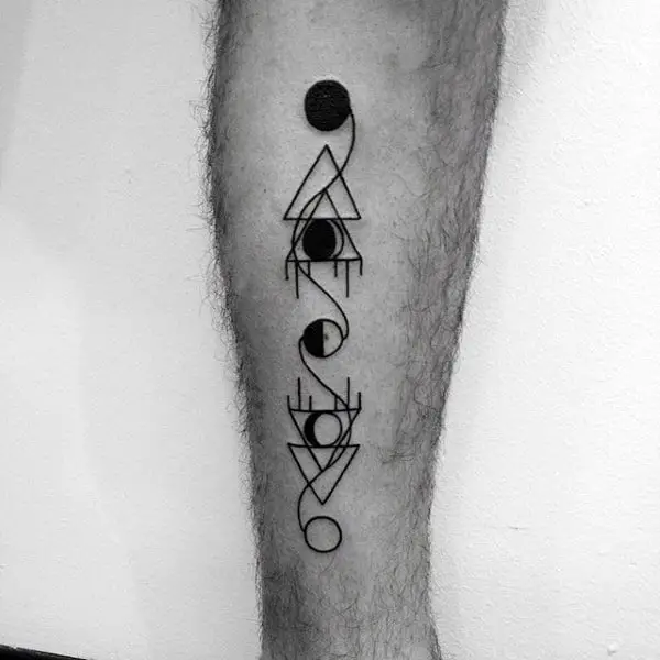 geometric-moon-phases-mens-leg-tattoo