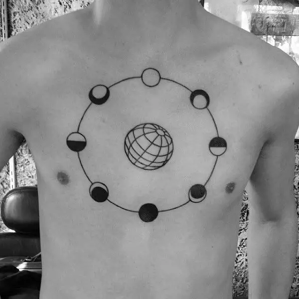 globe-circles-moon-phases-guys-black-ink-chest-tattoos