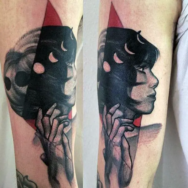 guys-abstract-female-portrait-moon-phases-tattoo-on-arm