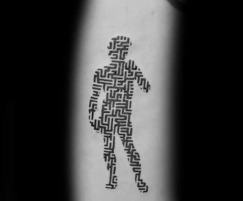 guys-maze-human-shape-tattoo-design-idea-inspiration-on-arm
