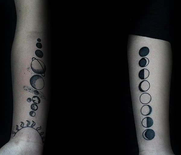 guys-solar-system-and-moon-phases-inner-forearm-tattoos