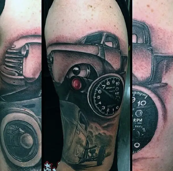 chevy engine tattoo