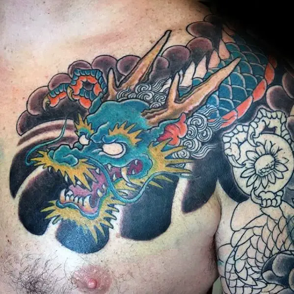 japanese-green-dragon-shoulder-tattoos-for-males