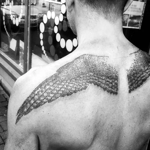 linework-detailed-guys-upper-back-wings-tattoo