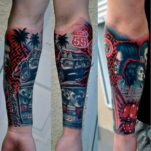 lower-forearm-sleve-mens-tattoo-of-muscle-car
