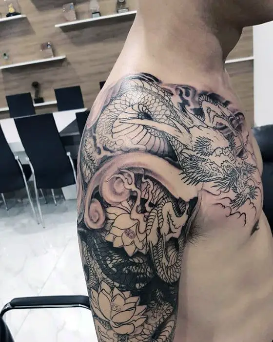 manly-dragon-guys-shoulder-and-arm-tattoo