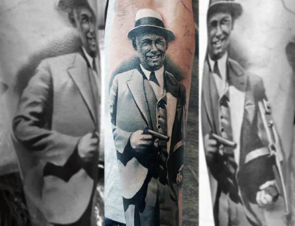 realistic-mens-shaded-grey-and-white-ink-gangster-forearm-tattoos