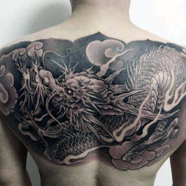 upper-back-guys-japanese-shaded-dragon-tattoo