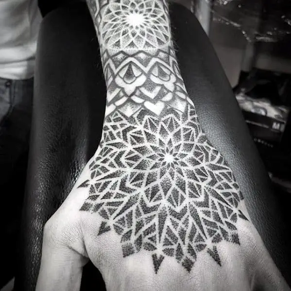 awesome-geometric-flower-dotwok-hand-tattoos-for-men