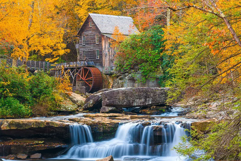 Babcock State Park, West Virginia, USA at Glade Creek Grist Mill