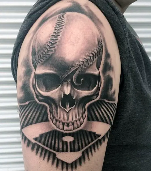 baseball-seams-tattoo-for-males-on-arm