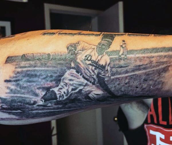 meaningful ink 🔥🔥 #baseball #baseballboys #tattoo #armsleeve #pitch, quote tattoo for men