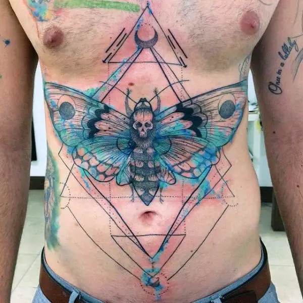 abstract-watrcolor-mens-moth-full-chest-tattoos