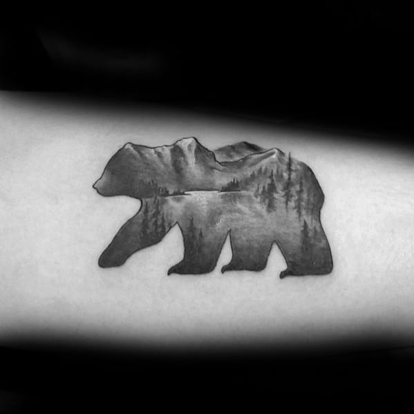awesome-lake-bear-inner-arm-bicep-tattoos-for-men