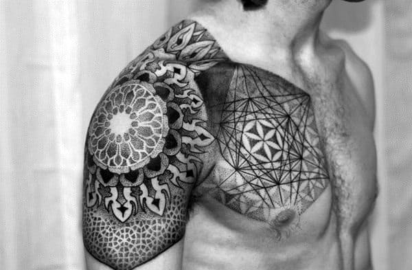 sacred geometry pattern tattoo