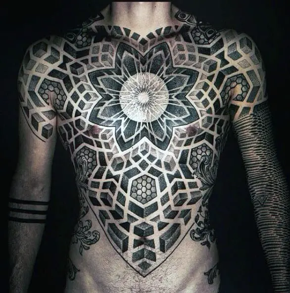 Tattoo uploaded by Bloodline Tattoo Phuket  GeometricMandala Full Chest   Tattoodo