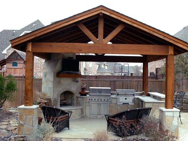 excellent-backyard-ideas-patio-wood-pergola-roof