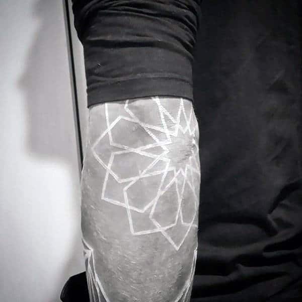 guys-white-ink-elbow-tattoo-floral-outline