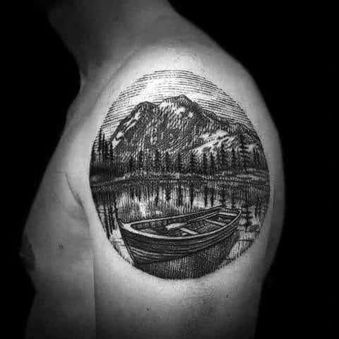 40 Lake Tattoo Designs For Men  Nature Ink Ideas