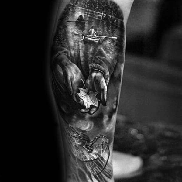 lake-tattoo-ideas-for-males-on-leg