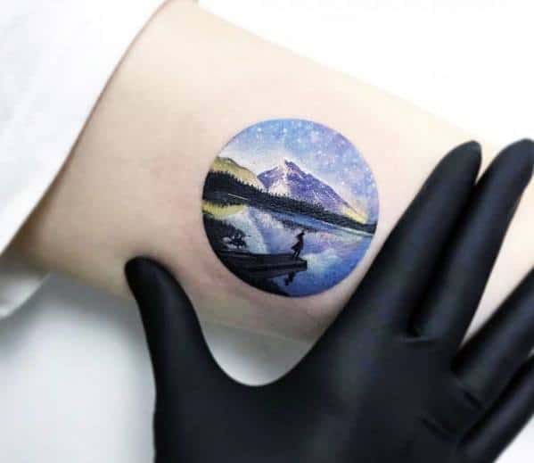 mens-cool-tiny-detailed-lake-tattoo-ideas