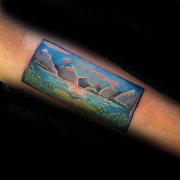 mens-inner-forearm-lake-tattoo-design-inspiration