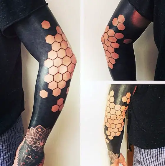 Black geometrical tattoo by Ben Volt  Post 22583