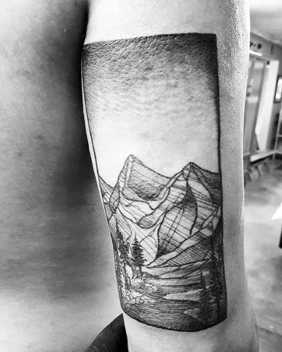 back-of-arm-nature-male-river-tattoo-design-inspiration