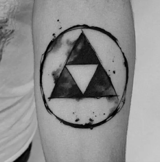 circle-with-triforce-watercolor-forearm-tatoos-for-men