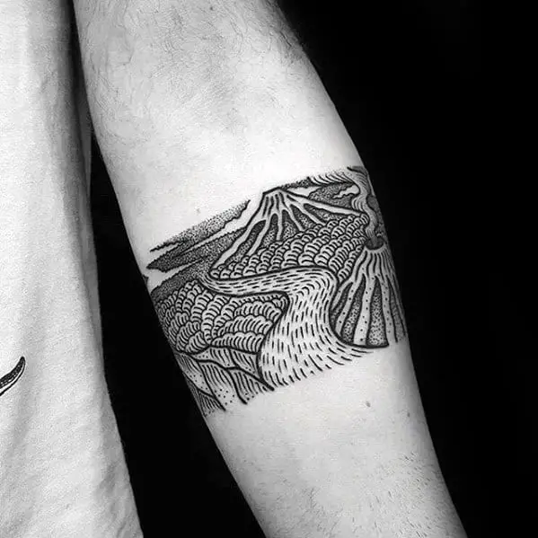 forearm-band-detailed-black-ink-river-tattoo-ideas-for-males