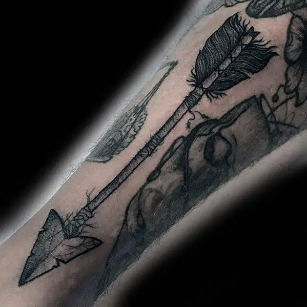 forearm-small-arrow-tattoo-designs-for-guys
