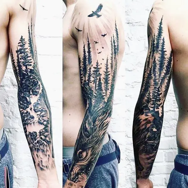 Showcase your adventurous spirit with a mountain range tattoo