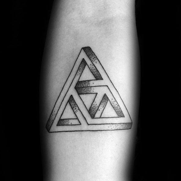 infinite-triangle-triforce-mens-inner-forearm-tattoo-inspiration