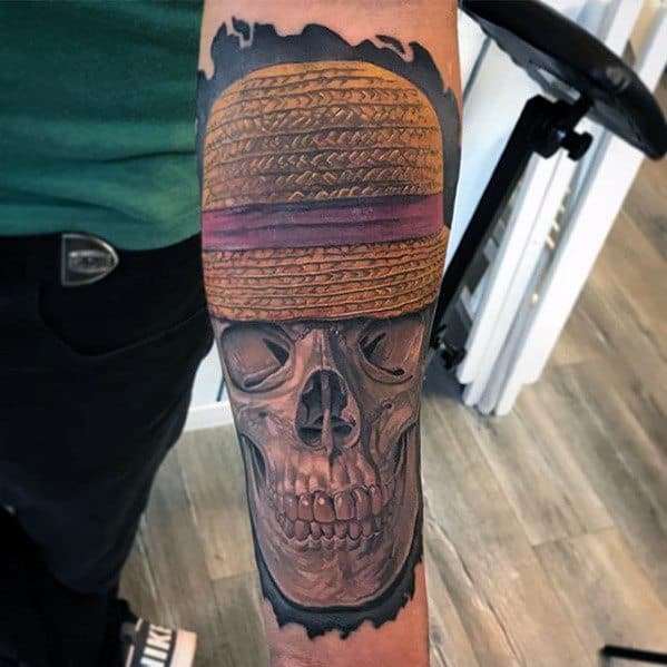 inner-forearm-3d-one-piece-tattoo-ideas-on-guys