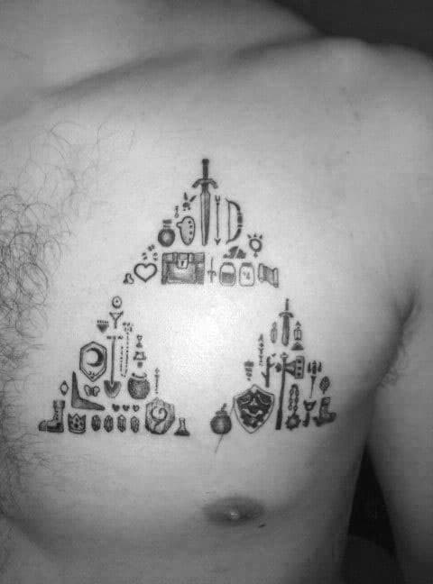 legend-of-zelda-themed-mens-triforce-upper-chest-tattoos