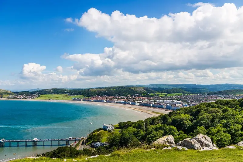 Llandudno Sea Front in North Wales, United Kingdom