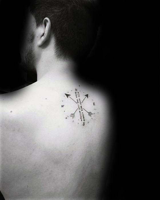 mens-cool-small-arrow-tattoo-ideas-upper-back