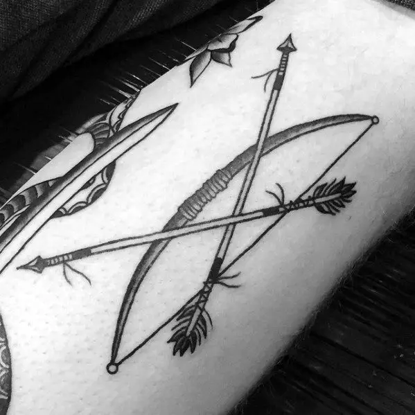 mens-tattoo-ideas-with-small-bow-and-arrow-design-on-arm