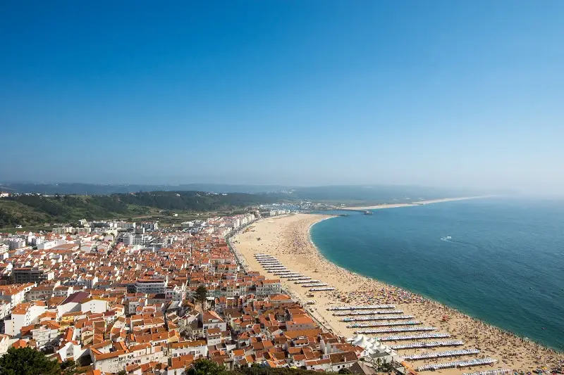 nazare-with-the-beach-in-portugal