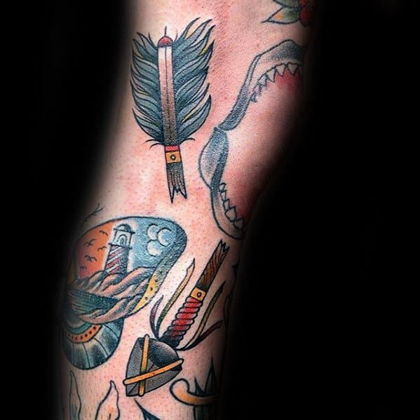 old-school-traditional-awesome-small-broken-snapped-arrow-tattoos-for-men