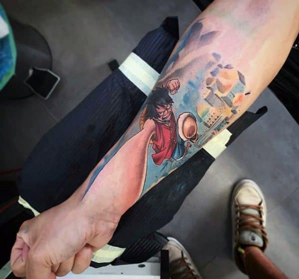 luffy arm tattoo