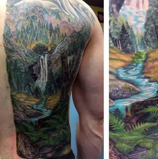 Alejandro Campos on Instagram Waterfall tattoo waterfall waterfalls  waterfalltattoo lettering letteringart script scripttattoo  blackandgrey tattoos