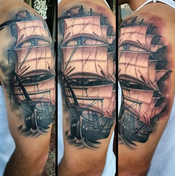 ship-sleeve-tattoo-for-males