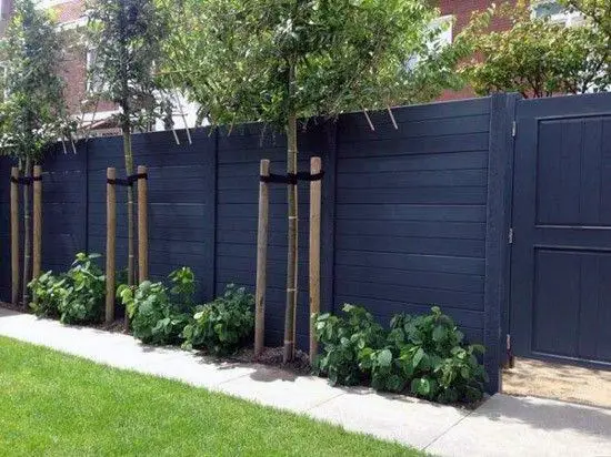 stained-black-wood-designs-privacy-fence