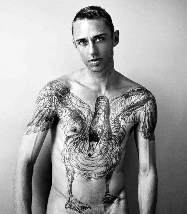 swan-tattoo-design-ideas-for-males-on-chest