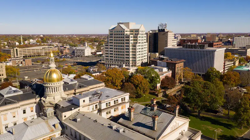 Urban Downtown City Skyline Trenton New Jersey State Capital