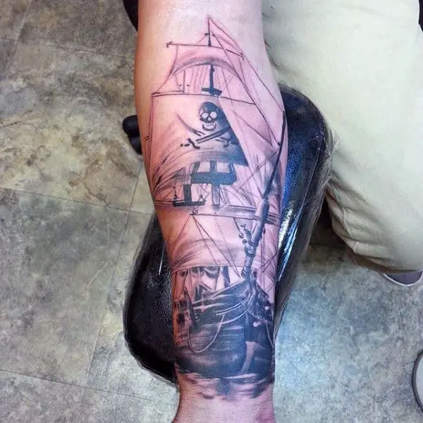 viking longboat tattoo