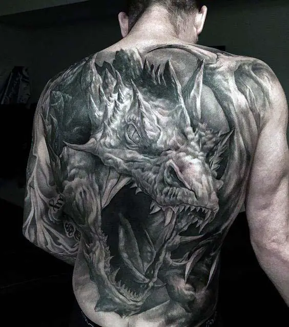 Lion realistic realism chest and back tattoo by Haylo TattooNOW